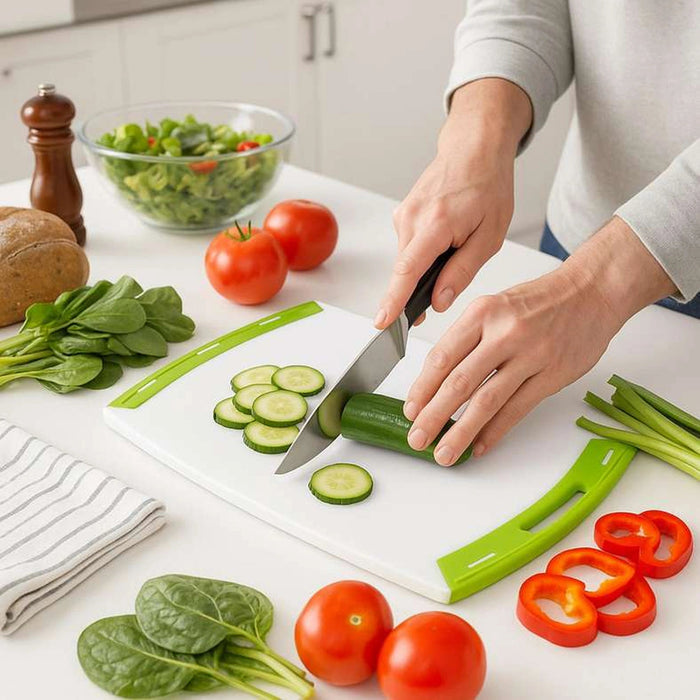 Kevon Cutting Board White/Green Pan Home