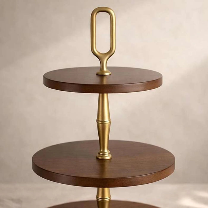 Kiara Acacia 3-Tier Cake Stand Dia30.5X57.1Cm -Walnut