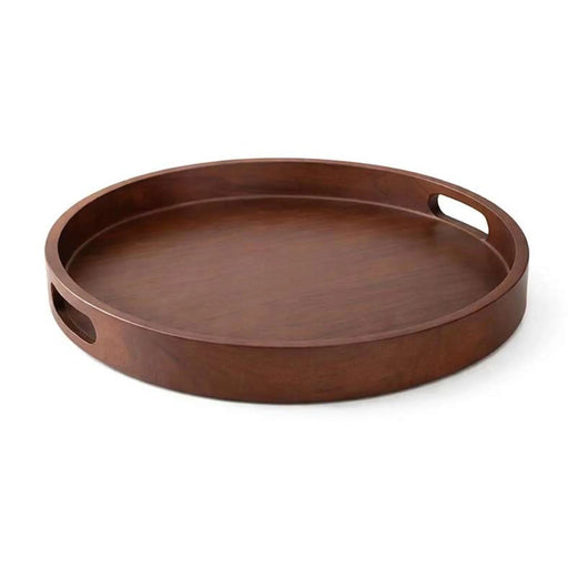 Kiara Acacia Serving Tray Dia45.7X5.1Cm -Walnut Pan Home