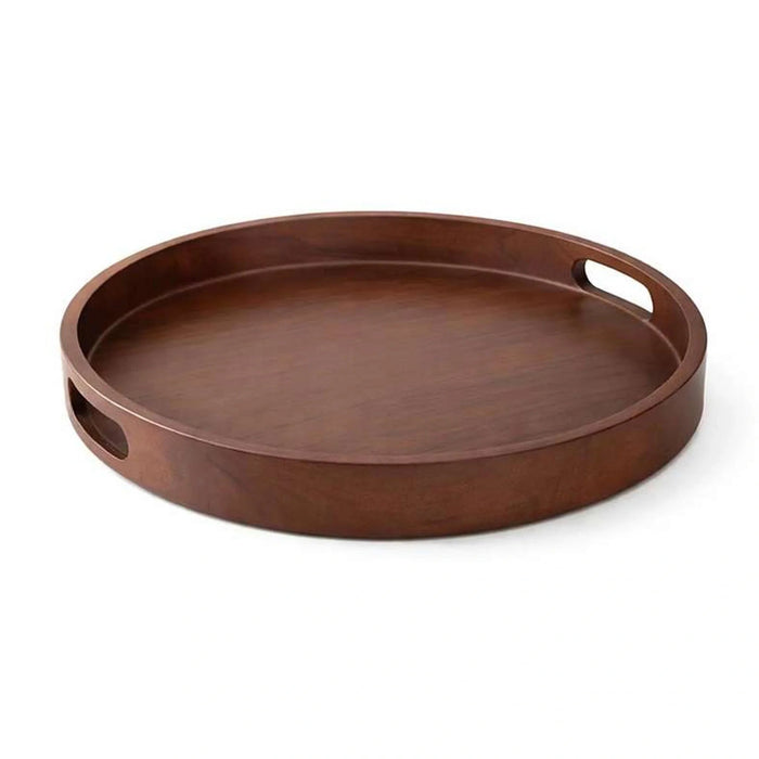 Kiara Acacia Serving Tray Dia45.7X5.1Cm -Walnut Pan Home