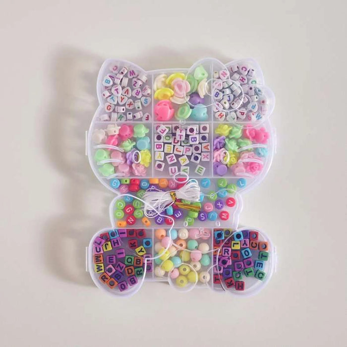 Kids Diy Beads In Cat Shaped Kit - Multi