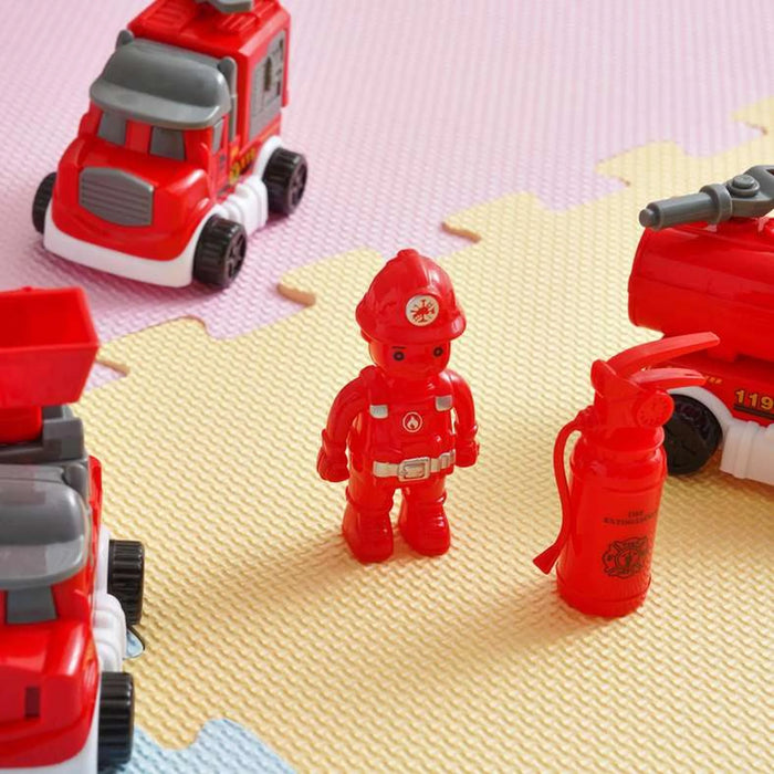 Kids Fire Truck Set Of 8 -Red