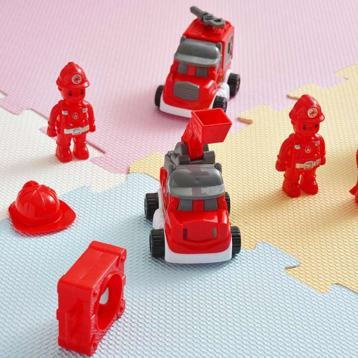 Kids Fire Truck Set Of 8 -Red