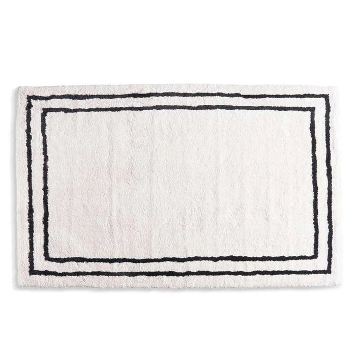 Kingslane Modern Tufted Velvet Touch Rug 160X230Cm - Ivory Black Pan Home