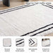 Kingslane Modern Tufted Velvet Touch Rug 160X230Cm - Ivory Black Pan Home