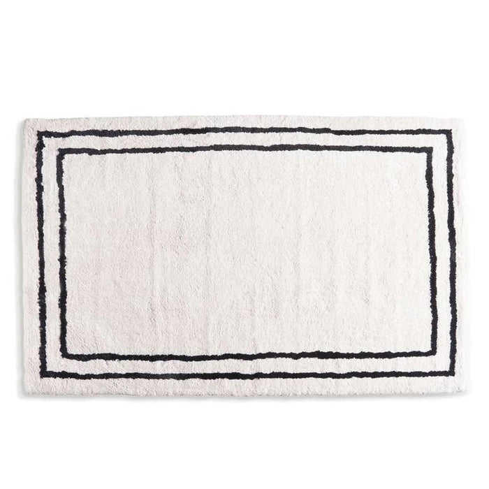 Kingslane Modern Tufted Velvet Touch Rug 200X290Cm - Ivory Black Pan Home