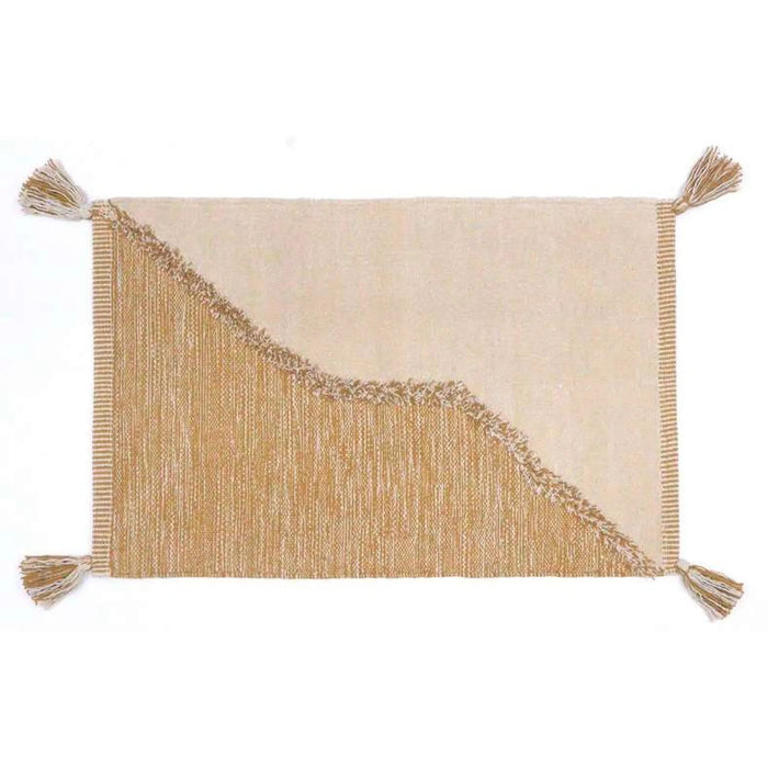 Kinley Cotton Dhurrie With Tassel 60X90Cm - Mustard Pan Home