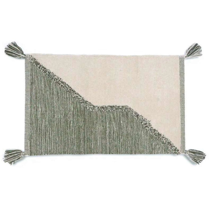 Kinley Cotton Dhurrie With Tassel 60X90Cm - Olive Green Pan Home