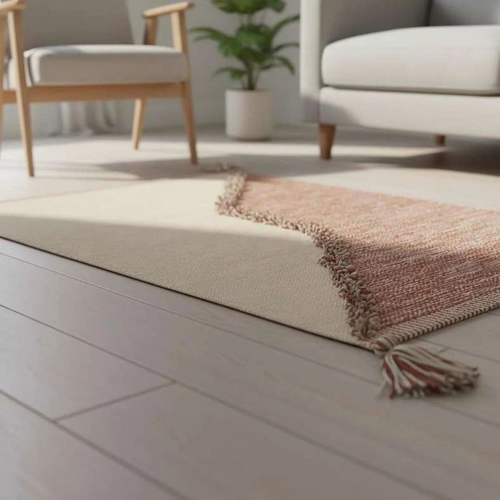 Kinley Cotton Dhurrie With Tassel 60X90Cm - Terra Orange Pan Home