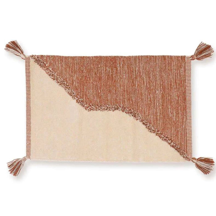 Kinley Cotton Dhurrie With Tassel 60X90Cm - Terra Orange Pan Home