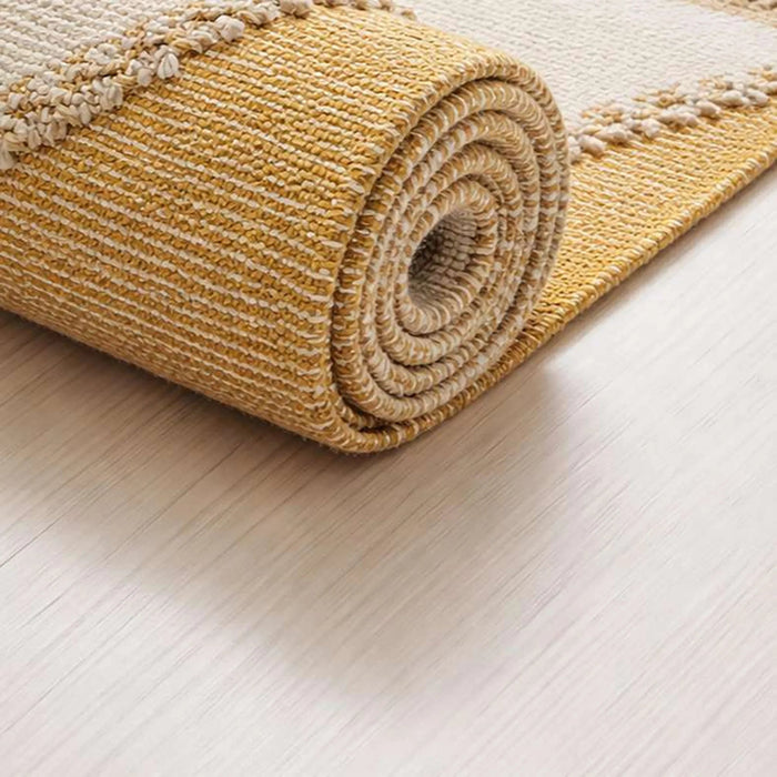 Kinley Cotton Dhurrie With Tassel 90X150Cm - Mustard Pan Home