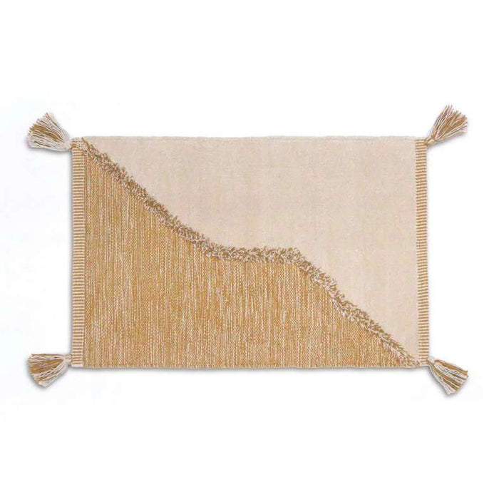 Kinley Cotton Dhurrie With Tassel 90X150Cm - Mustard Pan Home