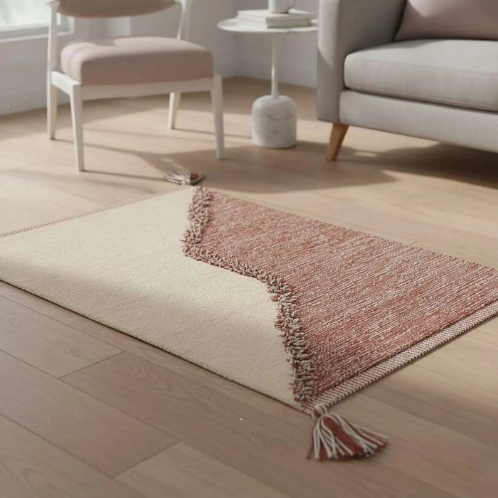 Kinley Cotton Dhurrie With Tassel 90X150Cm - Terra Orange Pan Home