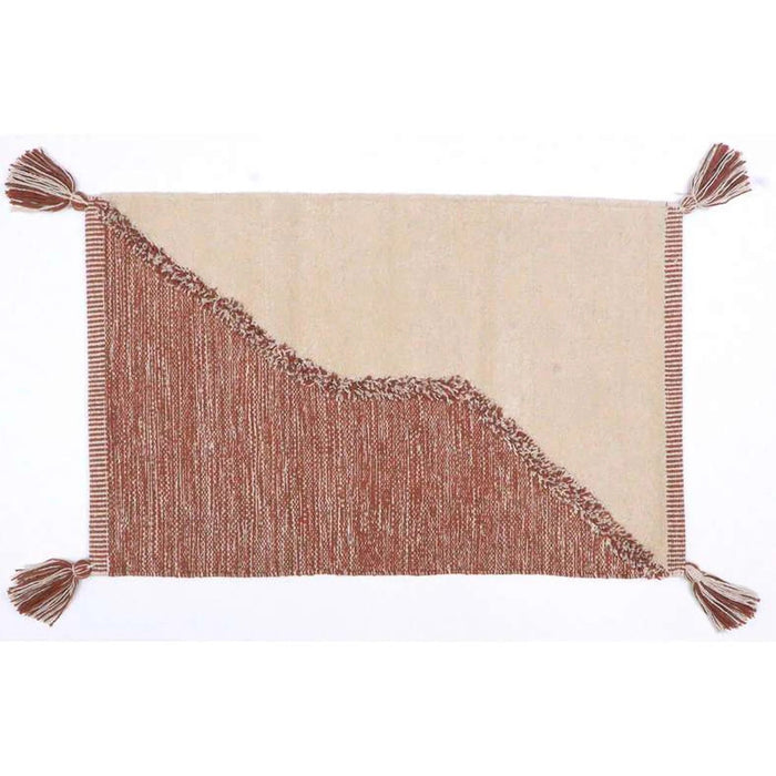 Kinley Cotton Dhurrie With Tassel 90X150Cm - Terra Orange Pan Home