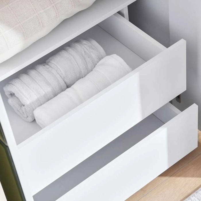 Kirby 6 Door Wardrobe With Mirror - Beige