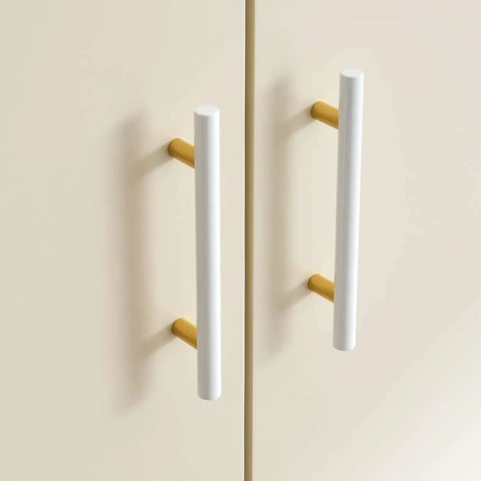 Kirby 6 Door Wardrobe With Mirror - Beige