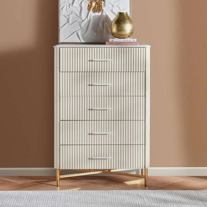 Kirby Chest Of 5 Drawer - Beige