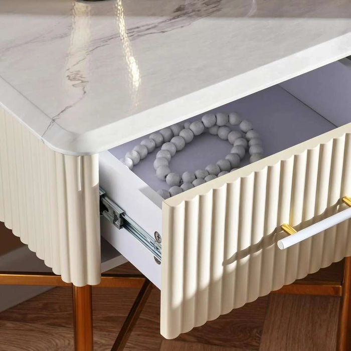 Kirby Nightstand With 1 Drawer - Beige