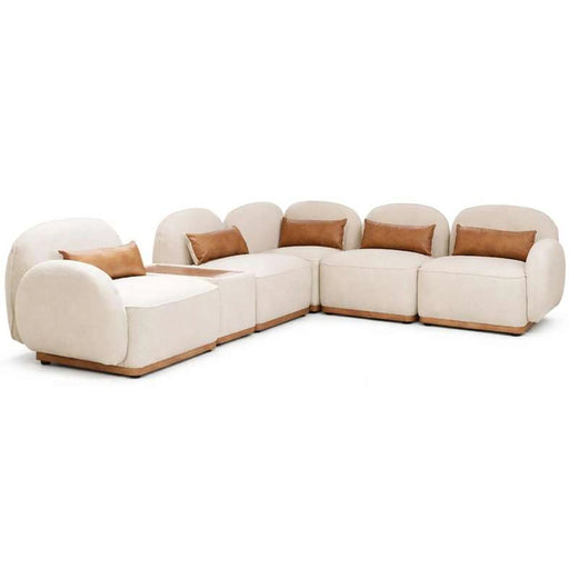 Kivo Corner Sofa Set - Beige Pan Home