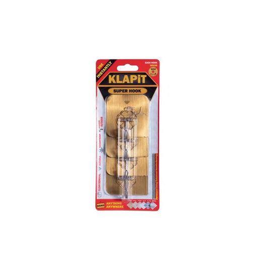 Klapit 4-Piece Super Hook Set - Gold Pan Home