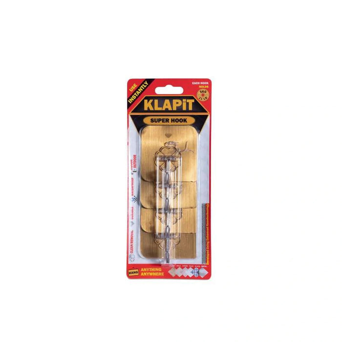 Klapit 4-Piece Super Hook Set - Gold Pan Home