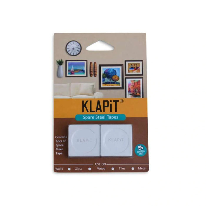 Klapit 6 Pieces Spare Steel Tapes Set - White Pan Home