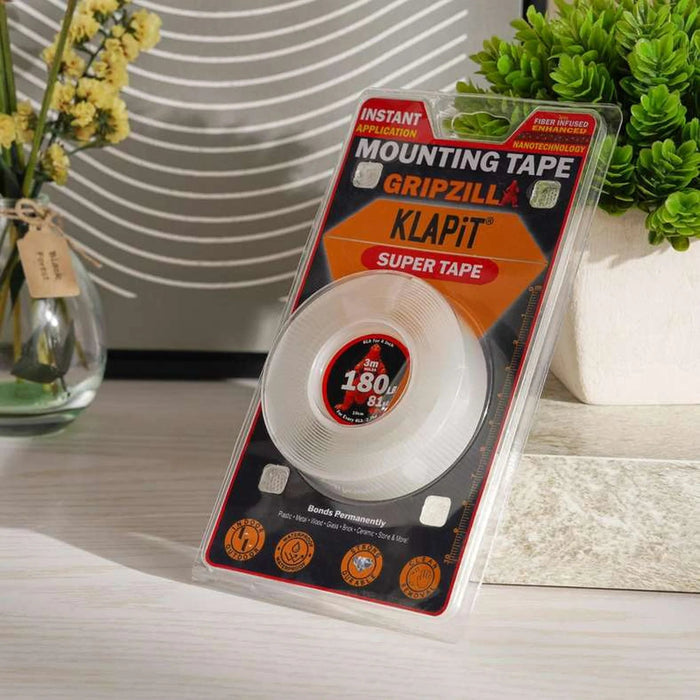 Klapit Super Tape Gripzilla 3 Meter - Clear Pan Home