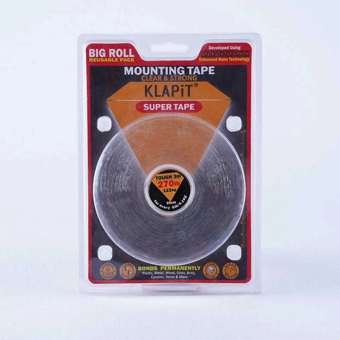 Klapit Super Tape Tough 3 Meter- Clear Pan Home