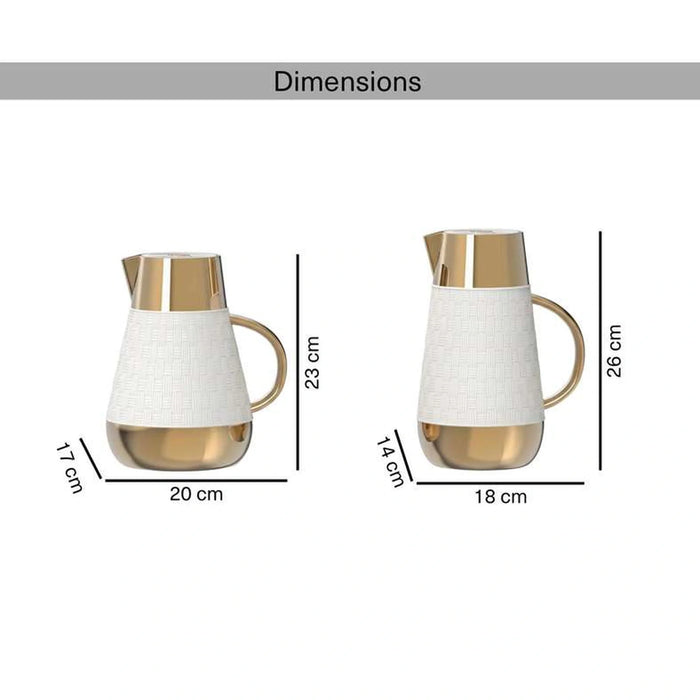 Klavis 2-Piece Vacuum Flask 1L -White