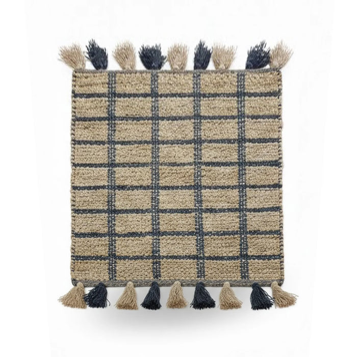 Knotra Handwoven Jute & Cotton Dhurrie 60X90Cm - Natural