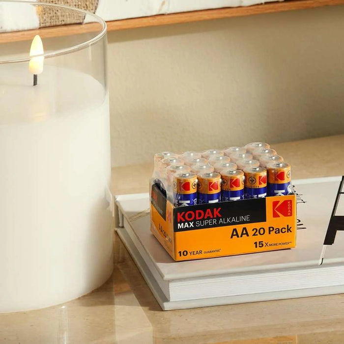 Kodak Alkaline Max Aa Battery 20-Pieces - Blue Pan Home