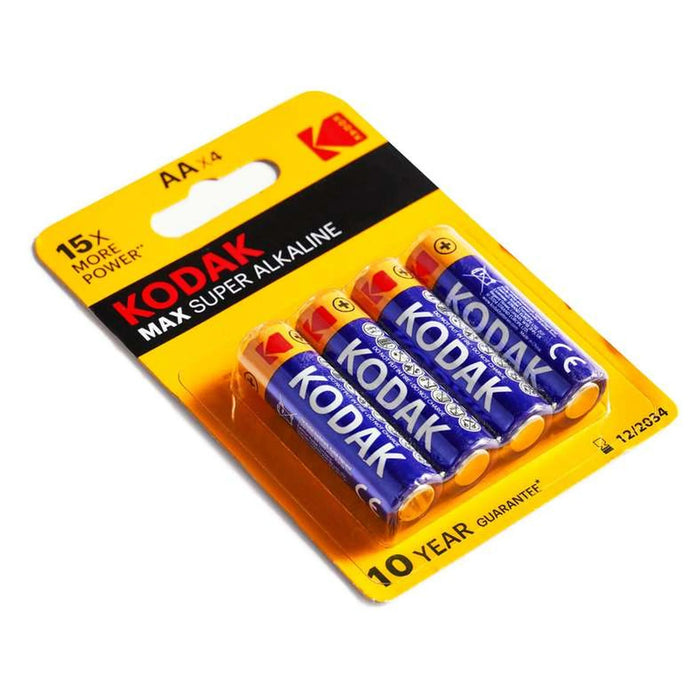 Kodak Alkaline Max Aa Battery 4-Pieces - Blue