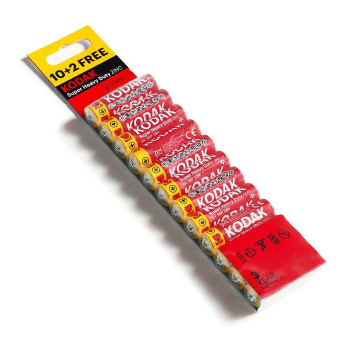 Kodak Heavy Duty Aa Battery 12-Pieces - Red