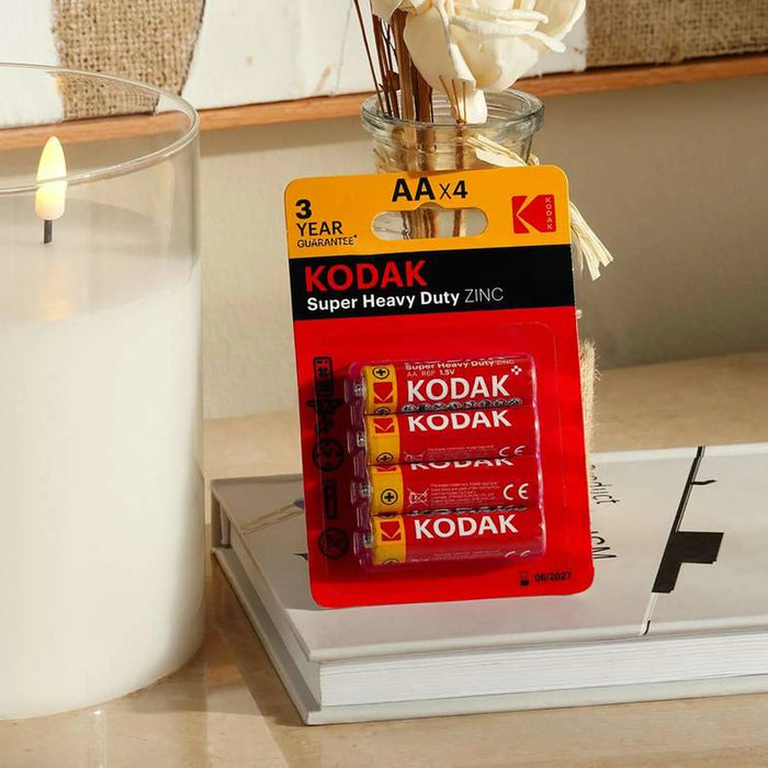 Kodak Heavy Duty Aa Battery 4-Pieces - Red