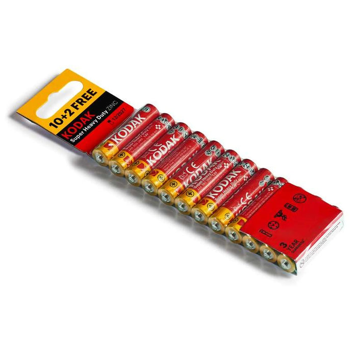 Kodak Heavy Duty Aaa Battery 12-Pieces - Red