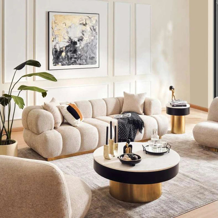Kome 3 Seater Sofa- Beige Pan Home