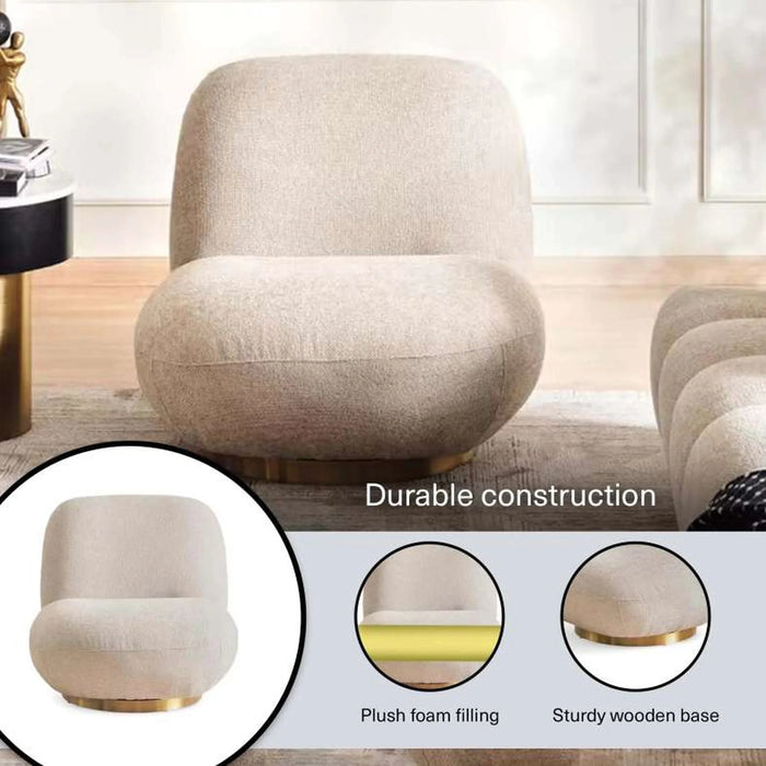 Kome Single Seater Sofa- Beige