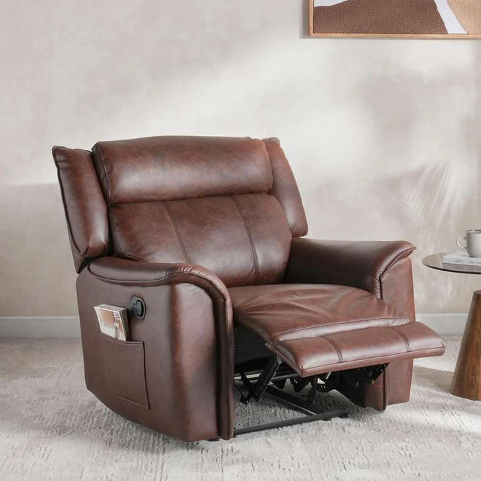 Kosco Single Seater Recliner Sofa - Brown
