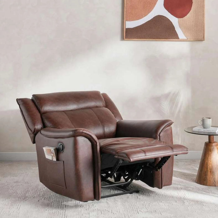 Kosco Single Seater Recliner Sofa - Brown