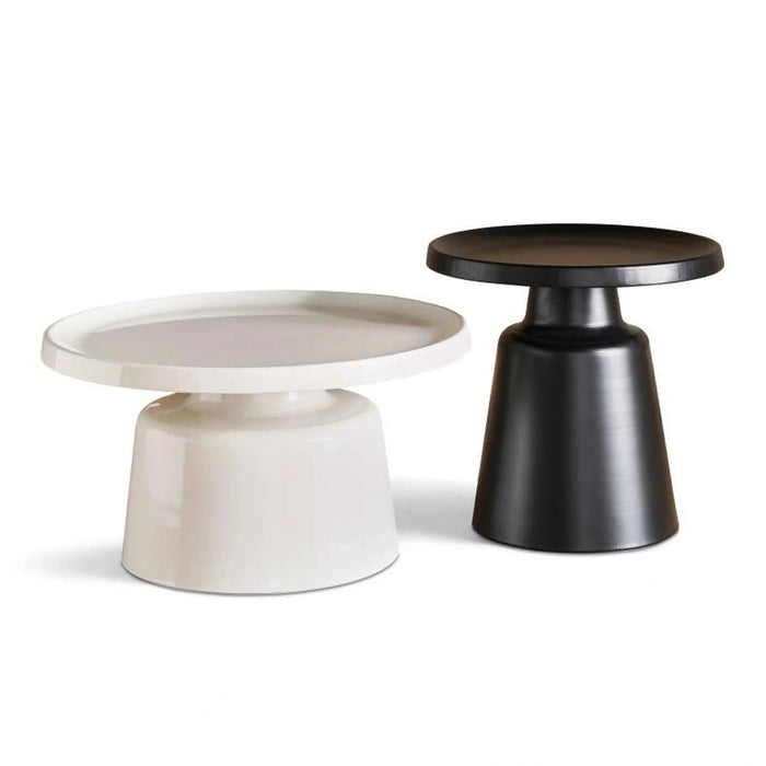 Koto Set Of 2 Coffee Table Black & White Pan Home