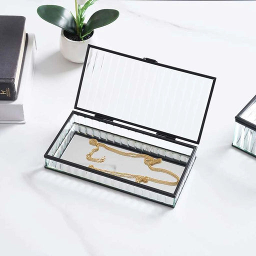 Kristel Glass Storage Box 20X10X3Cm - Transparent Pan Home