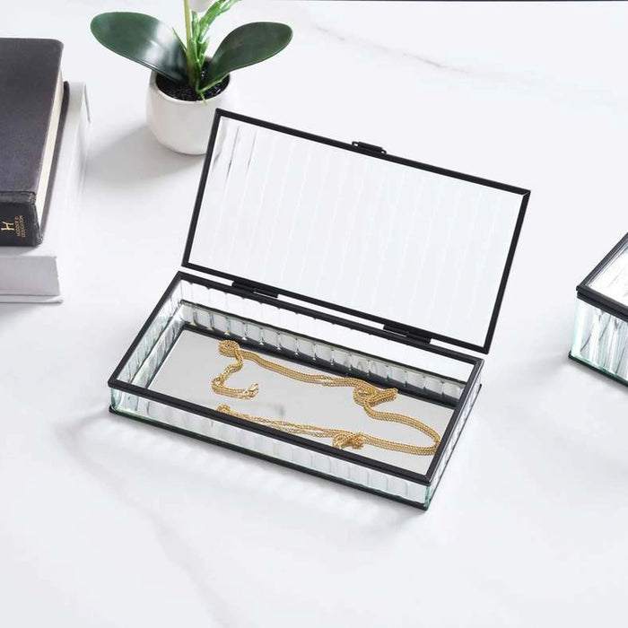 Kristel Glass Storage Box 20X10X3Cm - Transparent Pan Home