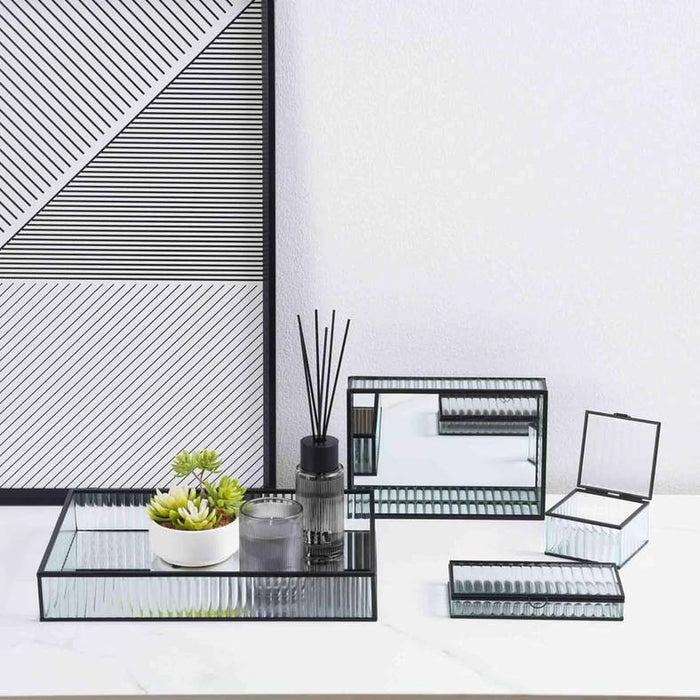 Kristel Glass Storage Box 20X10X3Cm - Transparent Pan Home