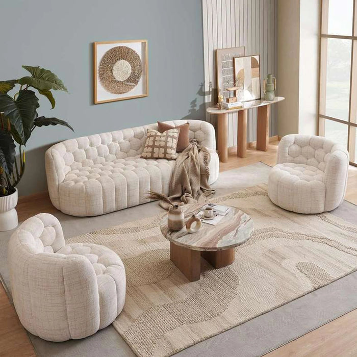 Krom 4 Seater Sofa - White