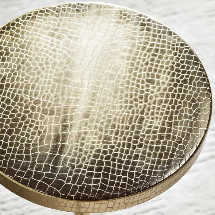 Kumi Drink Table Marble - White & Gold