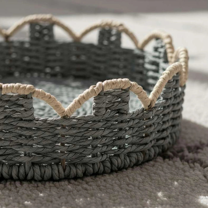 Kyoto Petal Tray 30X8Cm -Grey/Blue Pan Home