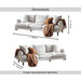 Lagolas 3 Seater Sofa - Beige Pan Home