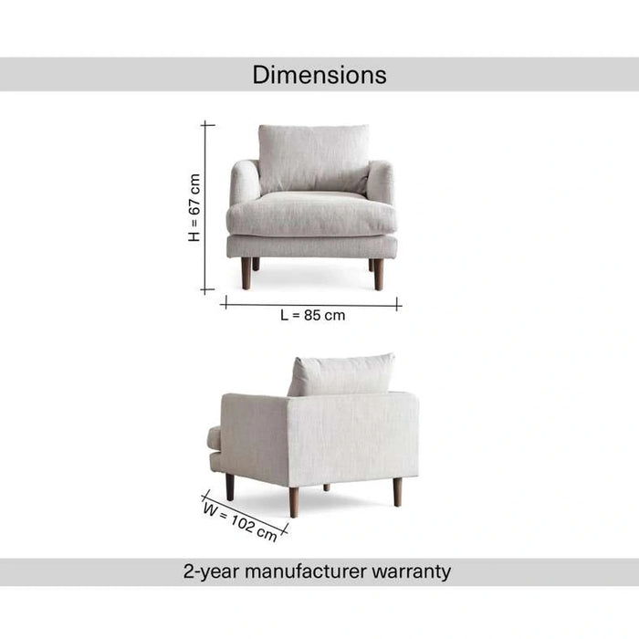 Lagolas Single Seater Sofa - Beige