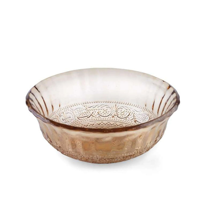 Laguna 5-Piece Glass Serving Bowl - Brown