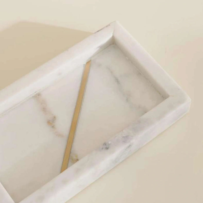 Laila Marble Soap Dish 15.25X8.90Cm - White Pan Home